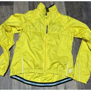 Novara Convertible Cycling Jacket Men’s XL Yellow Removable Sleeves Reflective
